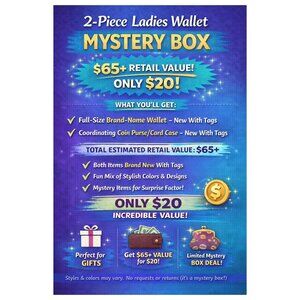 2-Piece Ladies Wallet Mystery Box | NWT | $65+ Retail Value